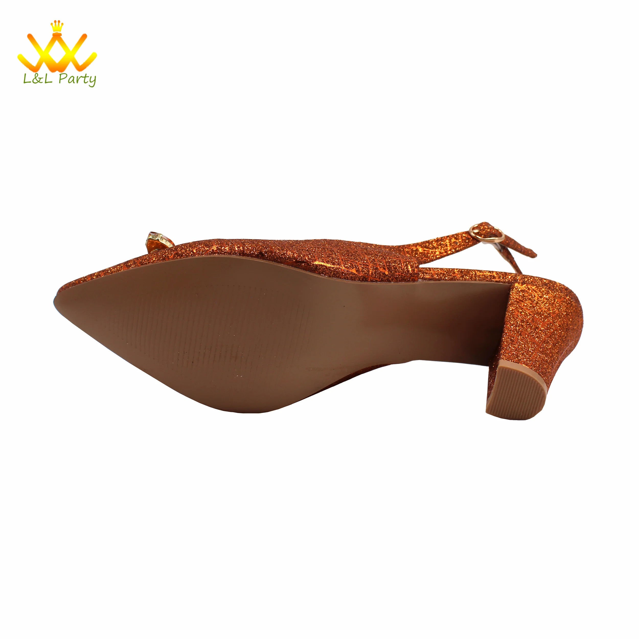 Ensemble Chaussures + Sac Italien Orange Cristal – Pumps Luxe Mariage Fête 2024