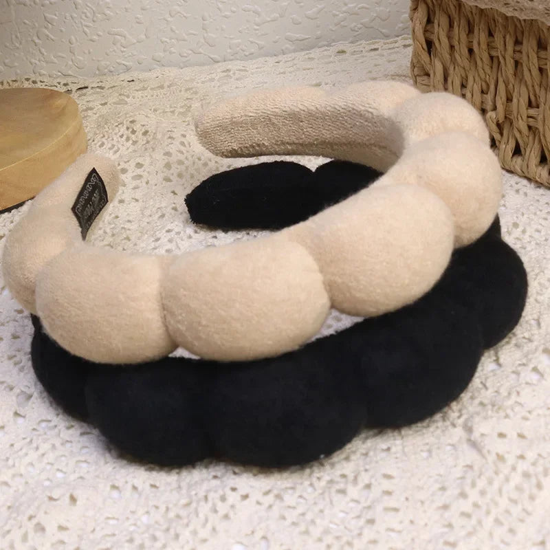 Set Bandeau Spa Gonflant & Bracelets Microfibre - Lavage Visage & Maquillage
