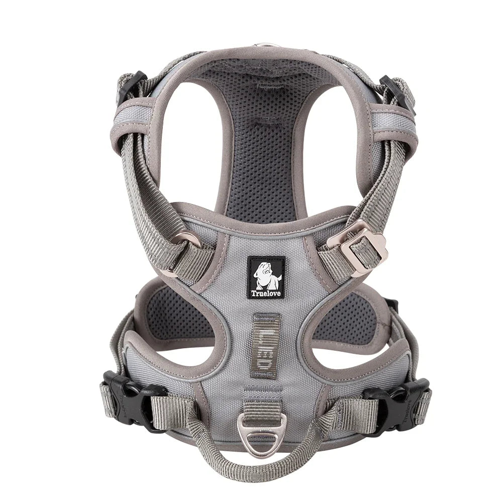 Harnais Chien TRUE LOVE Anti-Traction Nylon Réfléchissant Réglable – Confortable Enfilage Facile Toutes Tailles | Truelove TLH5654