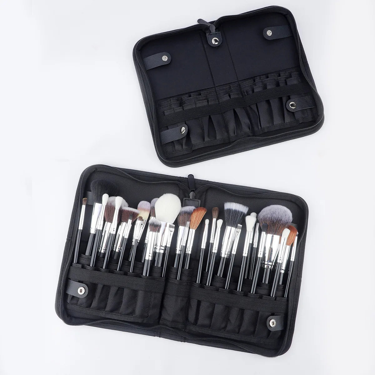 Pochette Pinceaux Maquillage 14/23/29 Trous – Organisateur Oxford Noir Waterproof | Trousse Pinceaux Portable Professionnel
