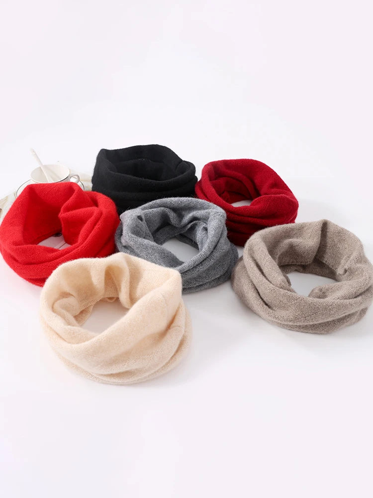 Tour de Cou Laine Mérinos 100% Femme – Écharpe Tube Ajourée, Cache-Oreilles & Masque Visage | Automne Hiver | Headband Chic