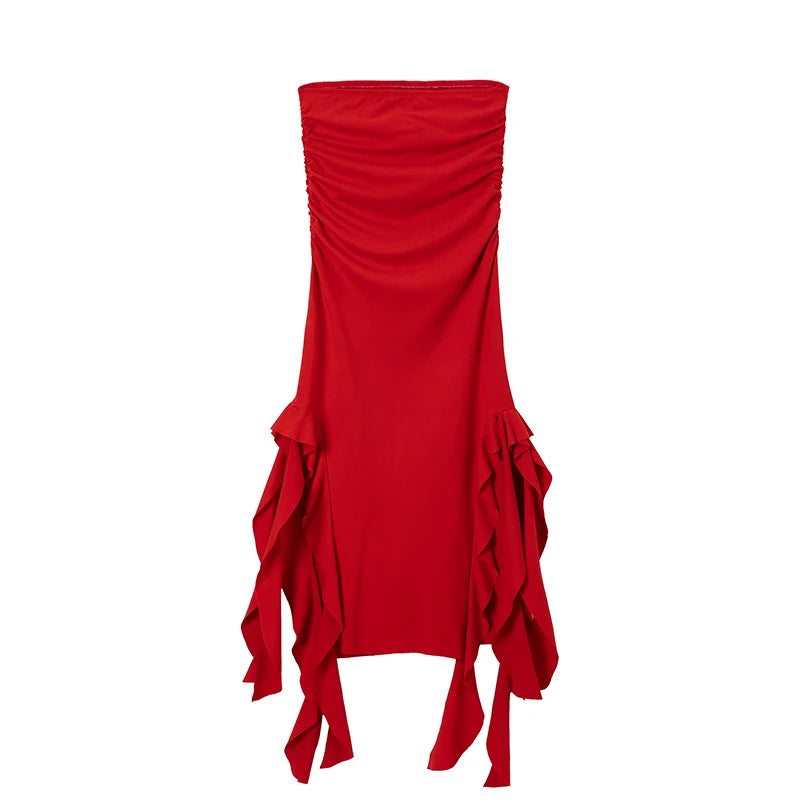 Asymmetrisches One-Shoulder-Kleid mit figurbetonter Passform – Trendiger Frühling/Sommer im europäischen und amerikanischen Stil