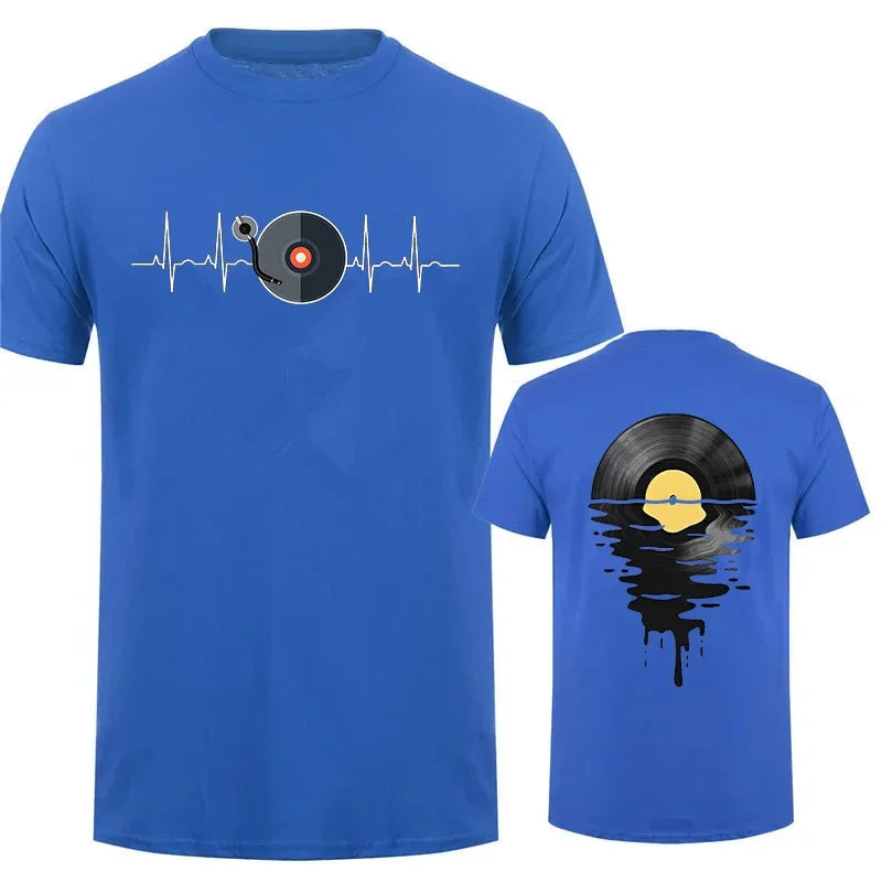 Unisex T-Shirt Musikliebhaber DJ Vinyl Plattenspieler Gedruckt Lustiges Geschenk Musik Herren Damen – Trendiges Grafik-T-Shirt | Unisex-Musikmode