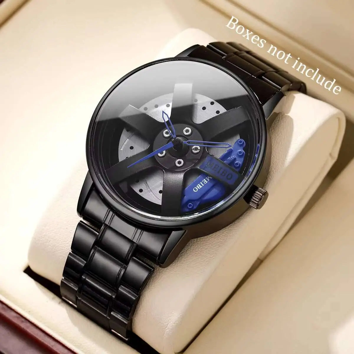 Montre Homme Sport Roue 3D Auto – Bracelet Acier Inoxydable Business Fashion
