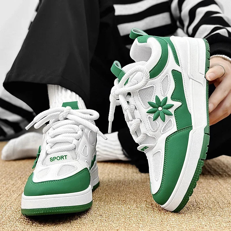 Sneakers Plateforme Vulcanisées Homme – Semelle Épaisse Respirantes Résistantes Sport Casual
