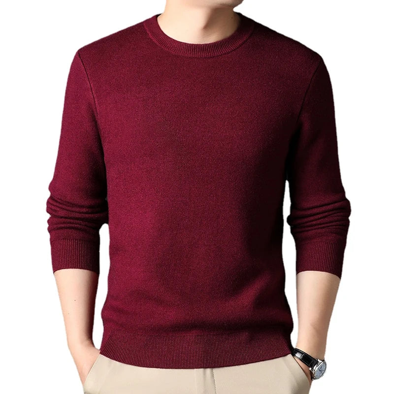 Pull Homme Hiver Tricot Uni Casual Confortable Vintage Oversize Col Rond Automne Sweatshirt Chaud – Sweater Mode Tendance | Mode Homme Premium