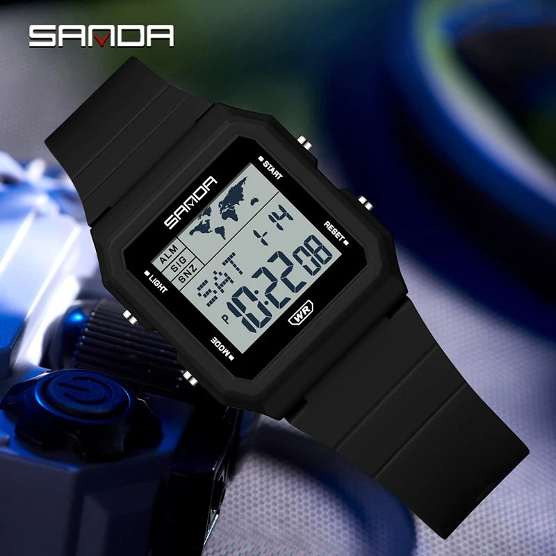 Montre Homme SANDA 2217 Digital Sport Multifonction Alarme Countdown Lumineux Étanche – Fashion Tendance