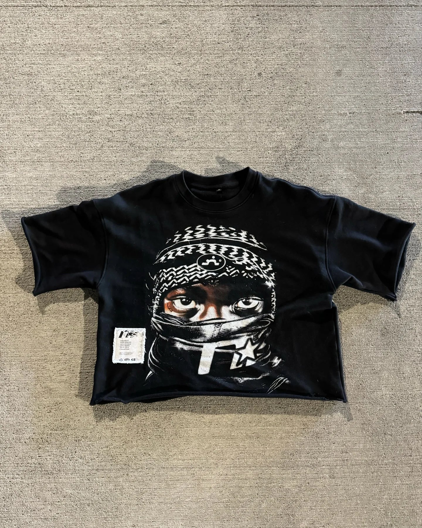 T-Shirt Oversize Unisexe Imprimé Aesthetic Y2K Gothic Gris – Manches Courtes Hip Hop Casual | Été