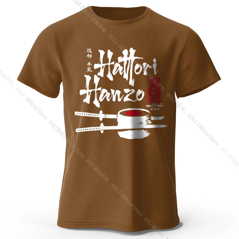 T-Shirt Unisexe Hattori Hanzo Imprimé 100% Coton Oversize Ninja Samouraï Graphic Tee Streetwear Été Pop Culture Japonaise Tendance – T-Shirt Ninja Samouraï Premium Oversize | Mode Unisexe Pop Culture Japonaise Premium