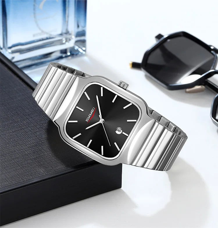 Montre Unisexe SKMEI Luxe Quartz Bracelet Acier – Analogique Date Étanche Fashion