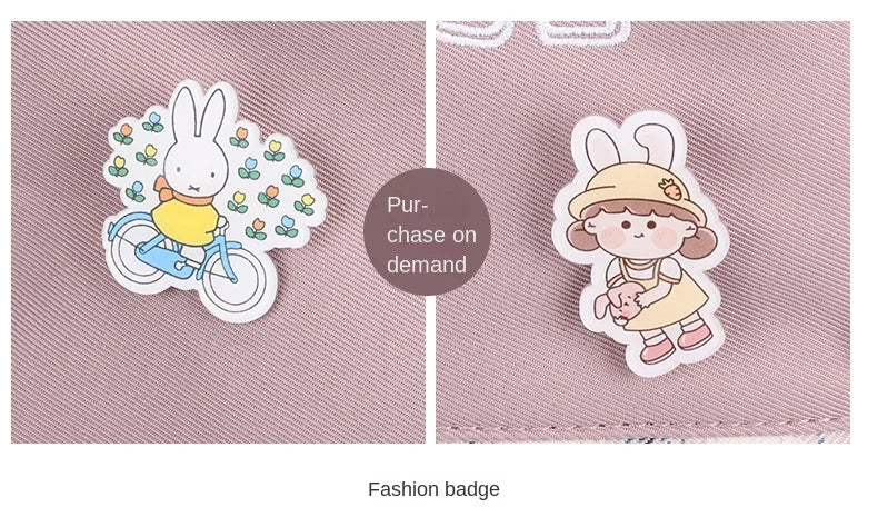 Sac À Dos Scolaire Kawaii Fille Ado – Grand Cartable Collège Lycée Laptop Voyage