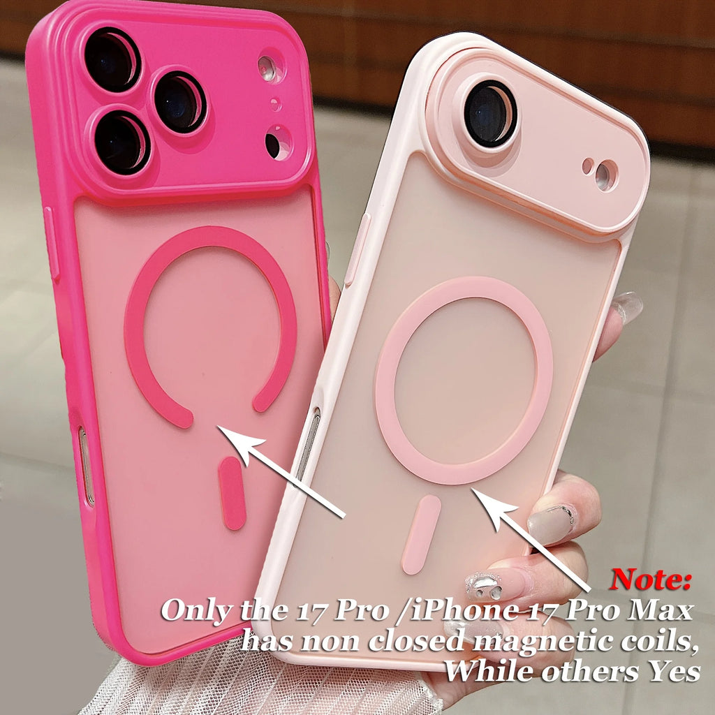 Coque Matte Translucide Magnétique Magsafe – iPhone 17 Air 16 16e 15 14 13 12 11 Pro Max