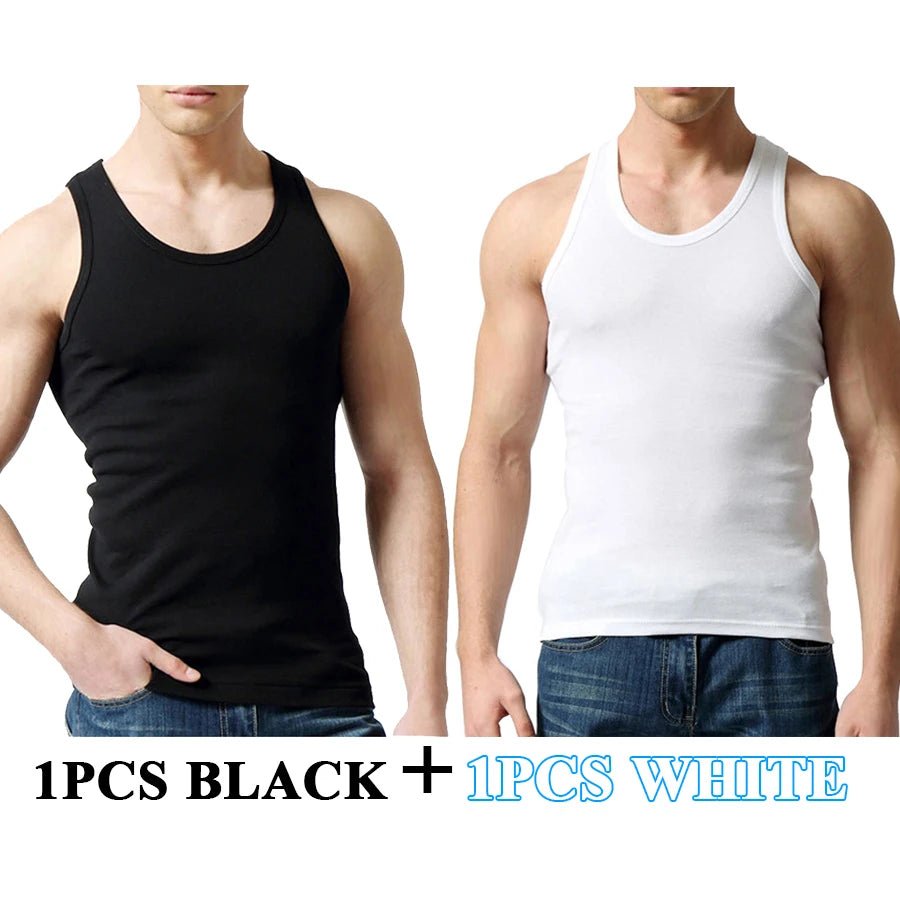 Débardeur Homme 100% Coton Uni Slim Respirant Sans Manches – Casual Gym Running Confortable Sous-Vêtement Cadeau | Mode Homme Sport