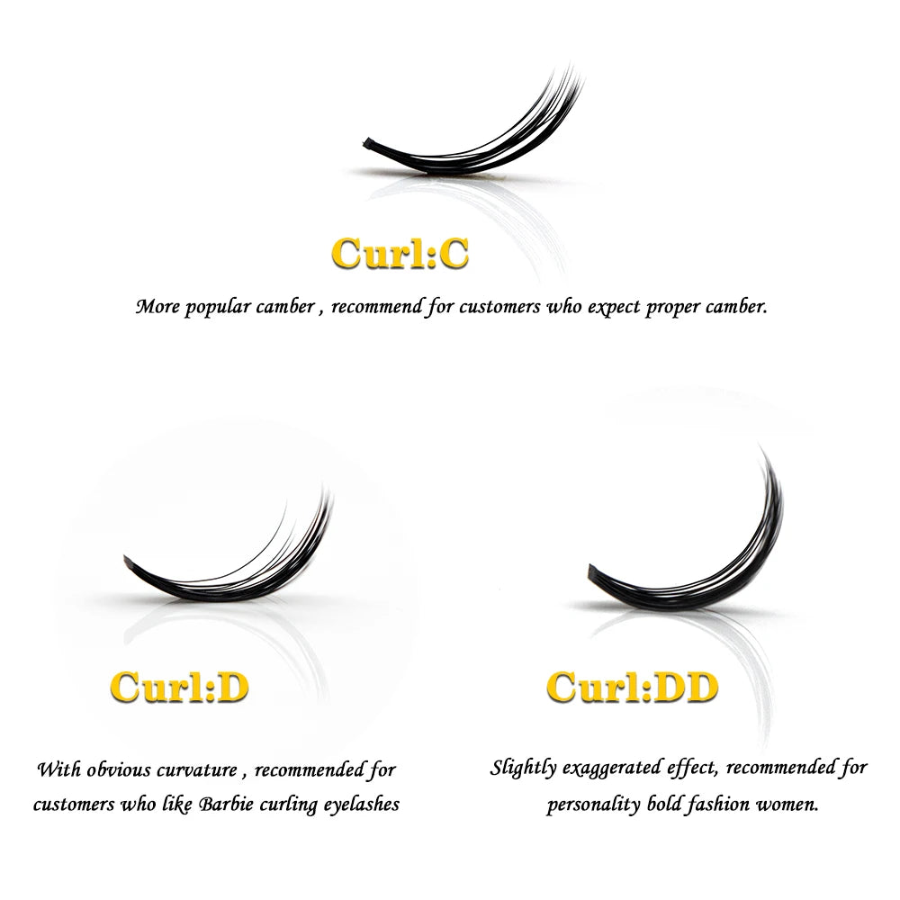 Faux Cils Kimcci 3D Russian Volume – 60 Bundles | Extensions Mink Individuelles Naturelles