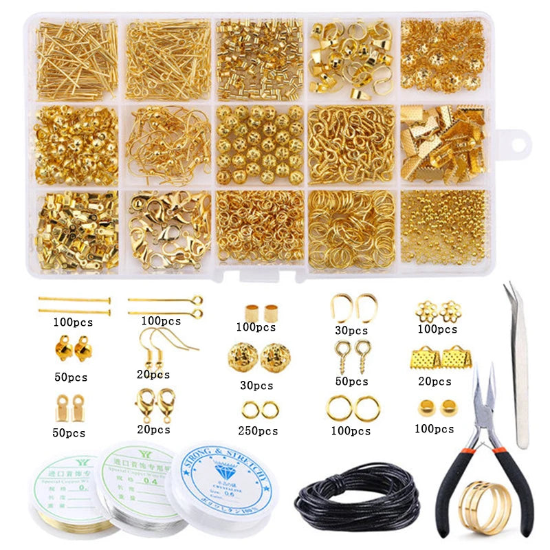 Kit Complet Création & Réparation Bijoux DIY – Outils, Fils Cuivrés, Fils & Accessoires Bijouterie | Idéal Débutantes & Créatrices Fait Main