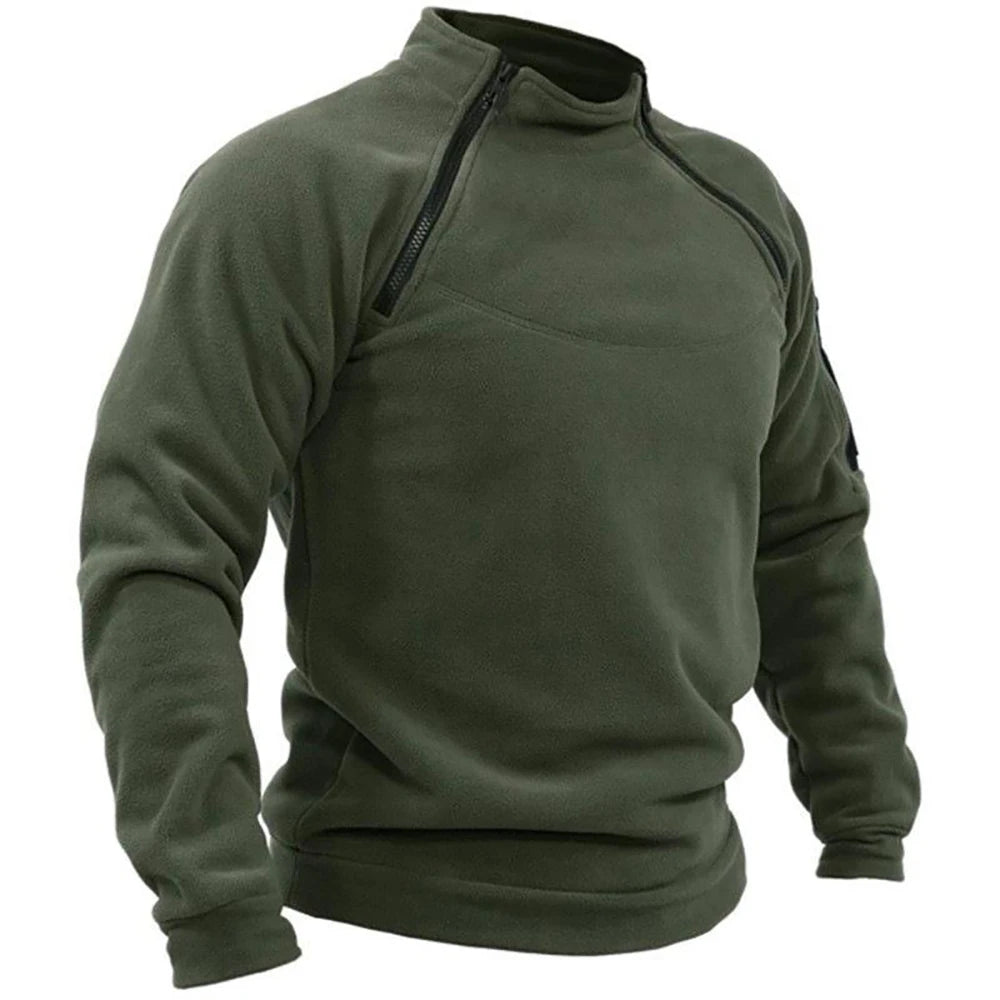 Veste Polaire Tactique Homme Outdoor Zippée Coupe-Vent Thermique Chaud Randonnée Sweatshirt Automne Hiver | Veste Polaire Tactique Outdoor Premium