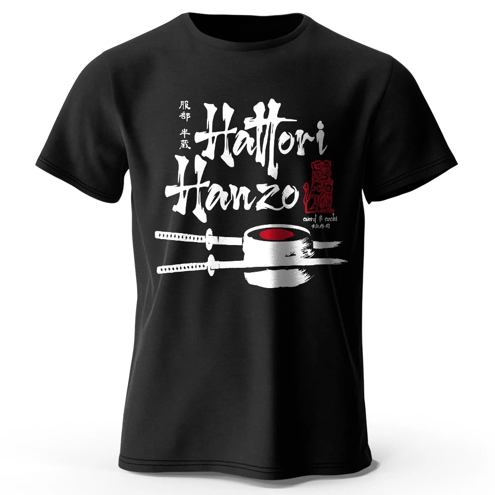 T-Shirt Unisexe Hattori Hanzo Imprimé 100% Coton Oversize Ninja Samouraï Graphic Tee Streetwear Été Pop Culture Japonaise Tendance – T-Shirt Ninja Samouraï Premium Oversize | Mode Unisexe Pop Culture Japonaise Premium