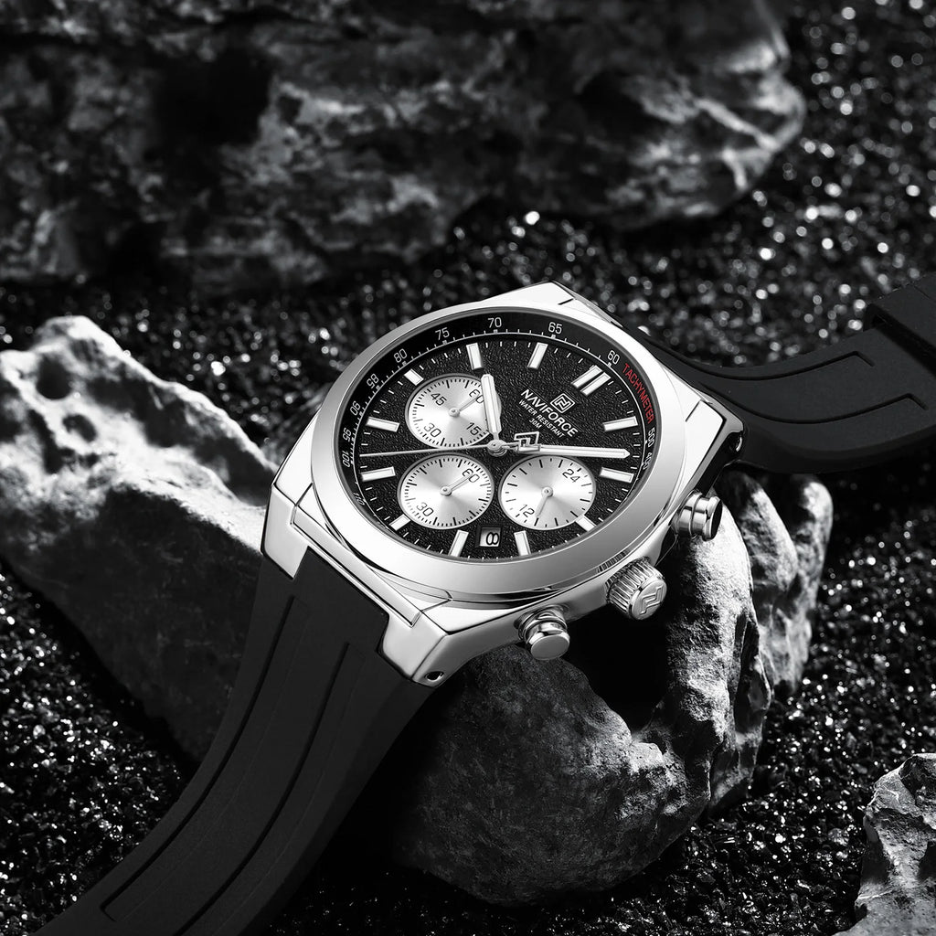 Montre Homme Naviforce 8080 Chronographe Multifonction 2025 – Sport Militaire Luxe Quartz