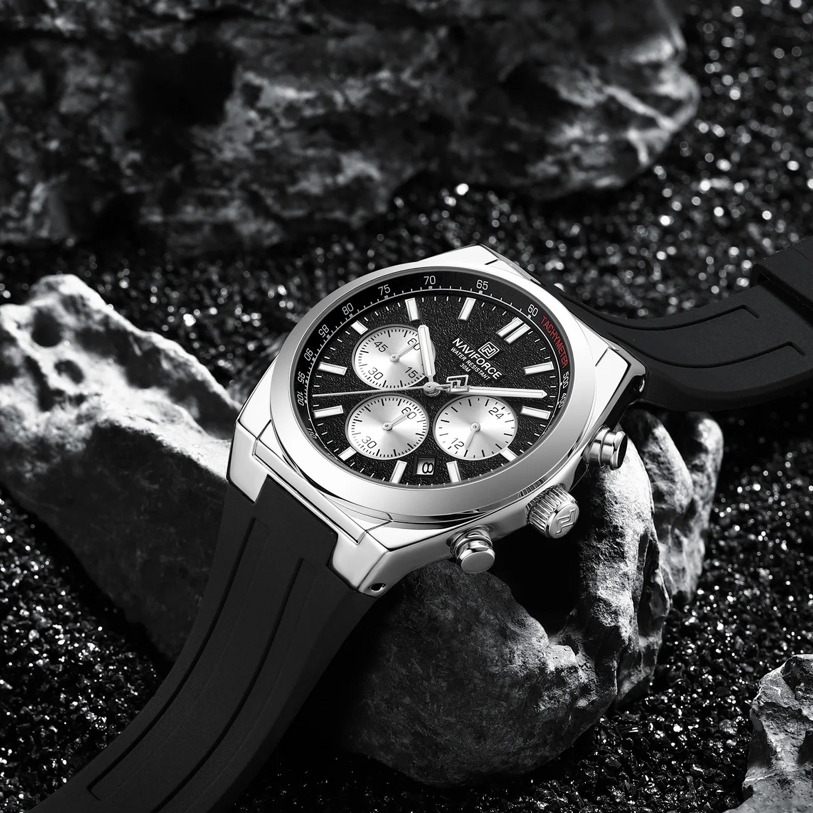 Montre Homme Naviforce 8080 Chronographe Multifonction 2025 – Sport Militaire Luxe Quartz