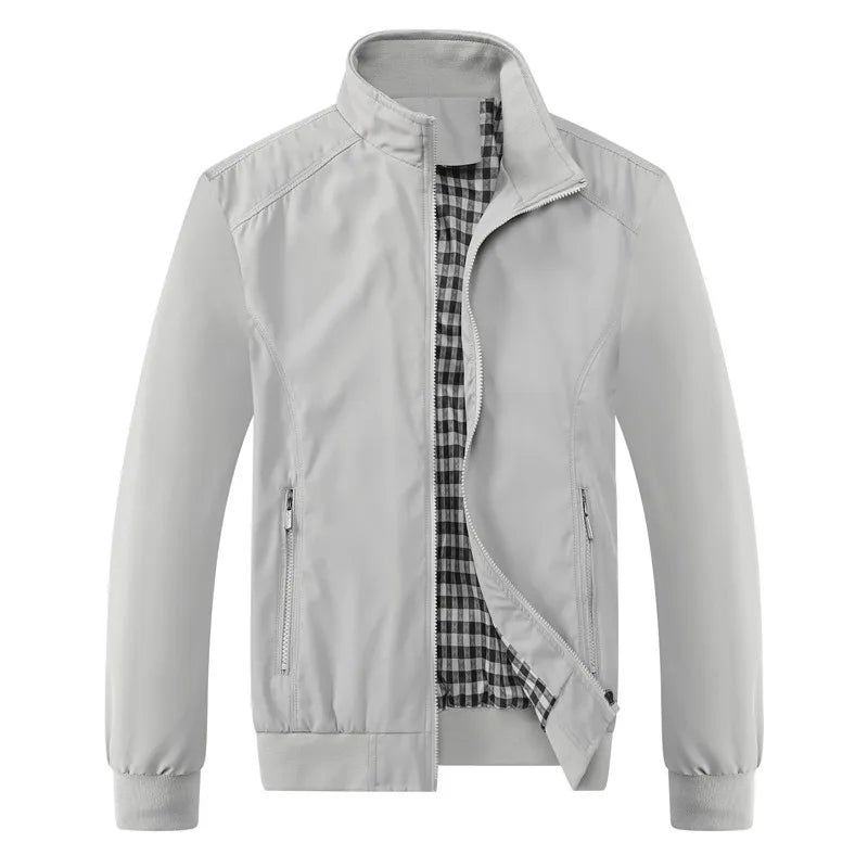 Veste Bomber Homme Slim Casual Uni Mode Printemps Automne Grande Taille M à 8XL – Blouson Baseball Élégant Tendance | Mode Homme Premium
