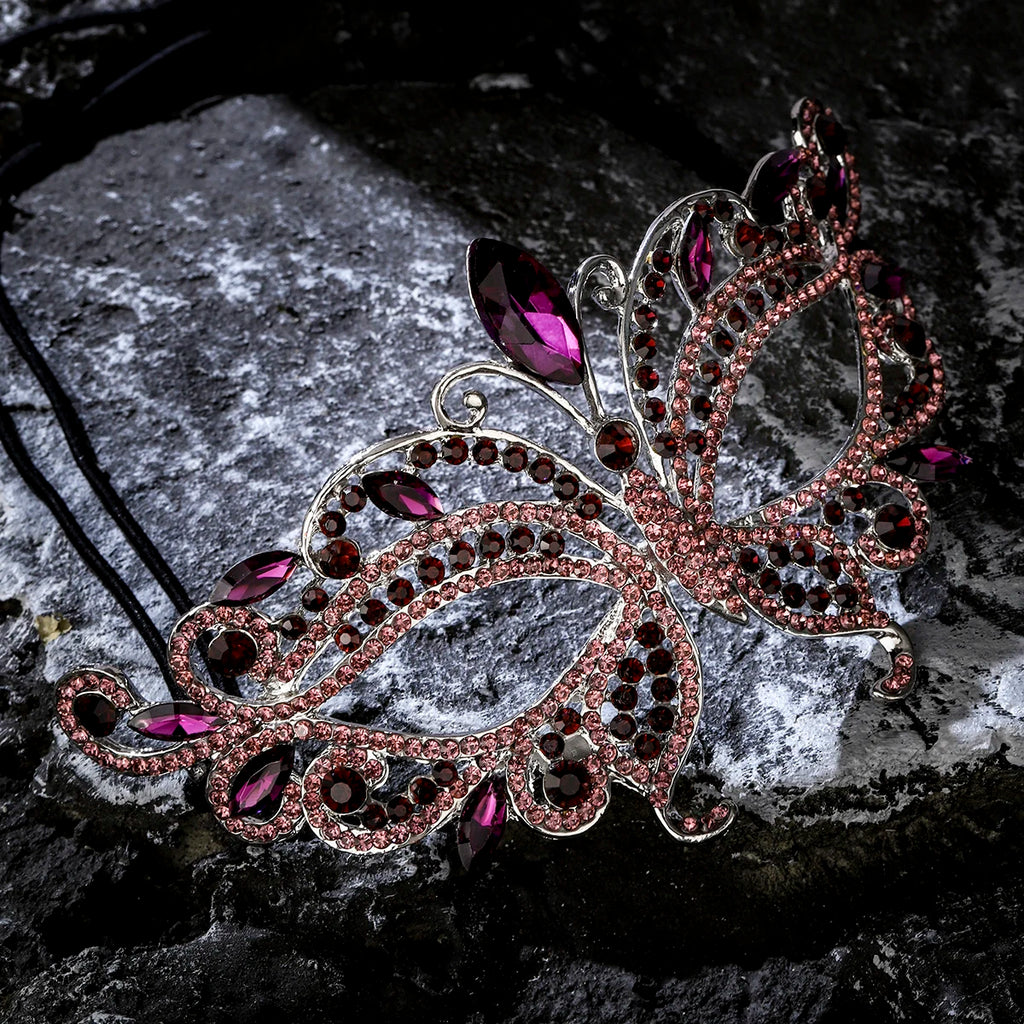 Halbgesichtsmaske Schmetterling Strass - Maskerade, Halloween & Party
