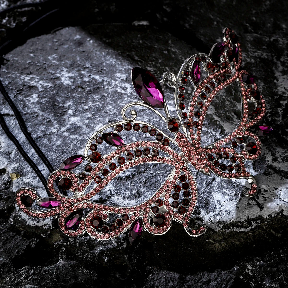 Halbgesichtsmaske Schmetterling Strass - Maskerade, Halloween & Party