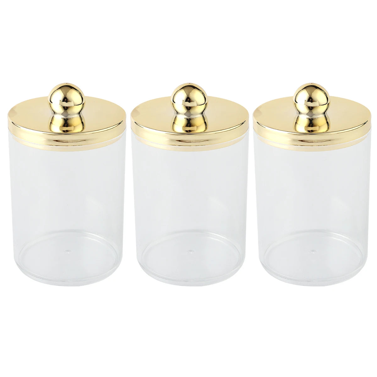 Pot Rangement Cotons-Tiges Apothecary – Lot 1/2/3 Pcs | Distributeur Transparent Salle de Bain