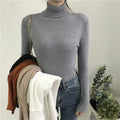 Damen Rollkragenpullover, weicher Strick – Unifarbener Basic-Kaschmirpullover | Herbst Winter Casual
