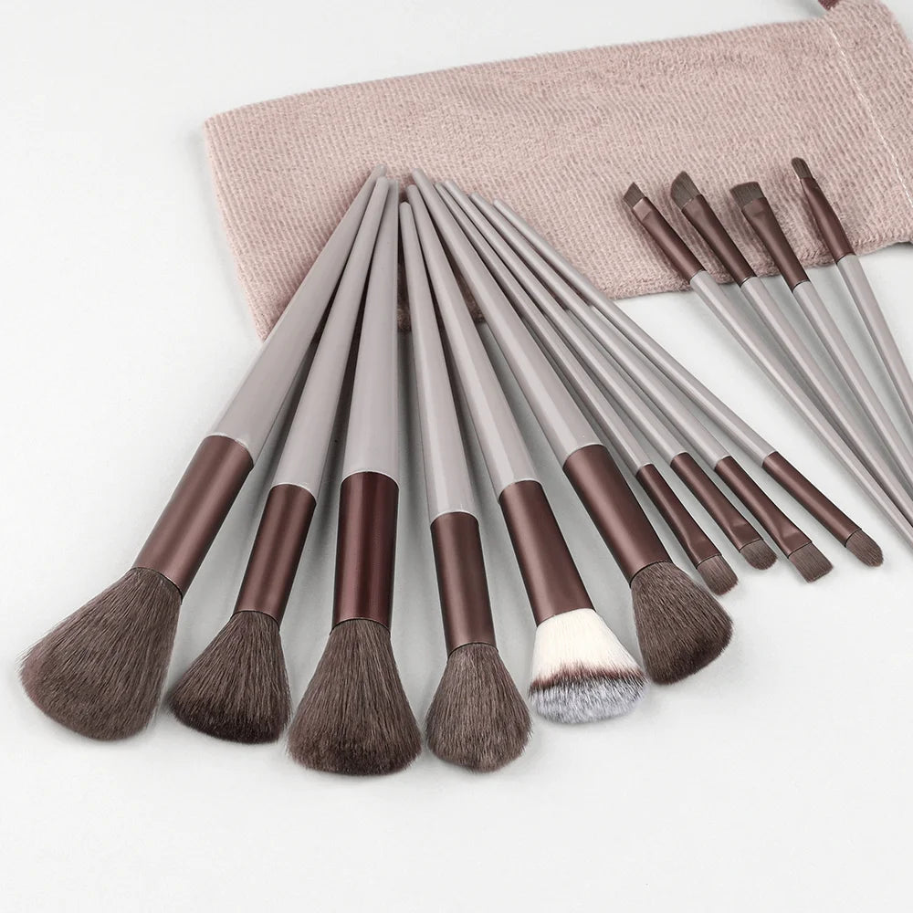 Set de Pinceaux Maquillage 13 Pièces - Synthétiques Premium
