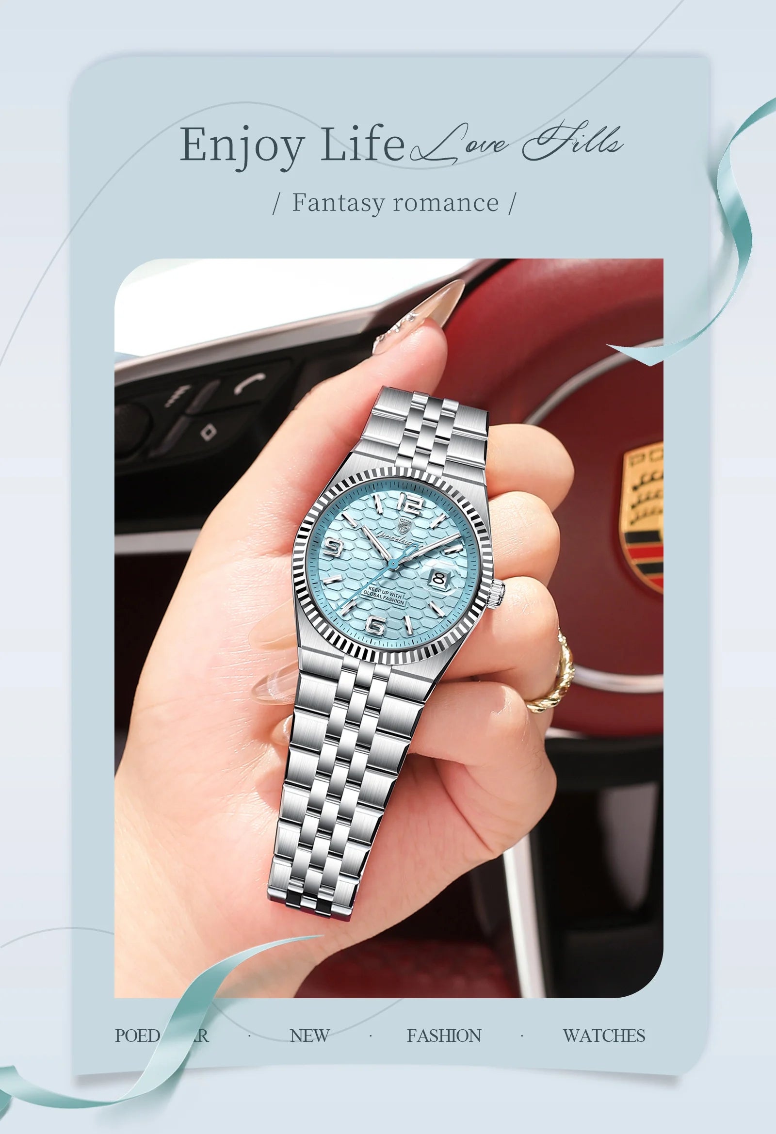 Montre Femme POEDAGAR Élégante Luxe Quartz – Lumineuse Étanche Date + Boîte Cadeau