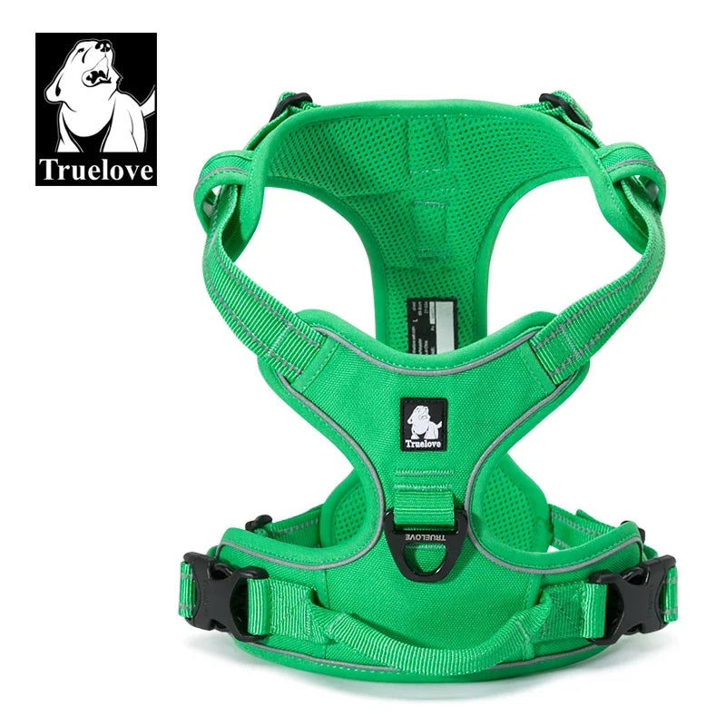 Truelove Harnais Chien Réfléchissant Nylon TLH5651 – Rembourré, Ajustable, Toutes Saisons | Sécurité Voiture & Balade