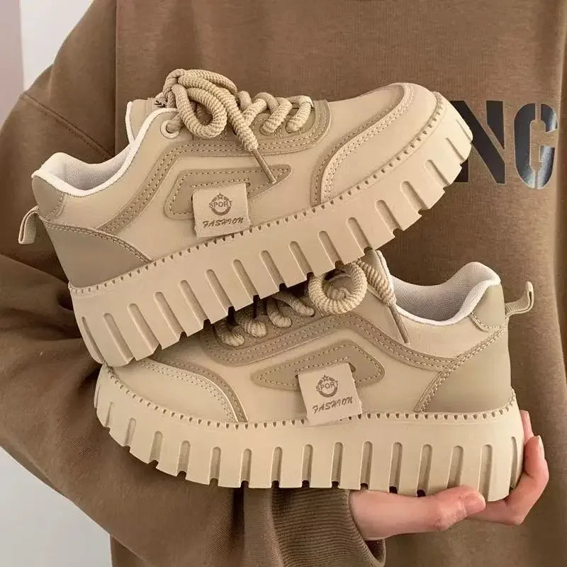 Chaussures Plateforme Y2k Femme Luxe 2025 – Bout Rond Haute Plateforme Designer Daily