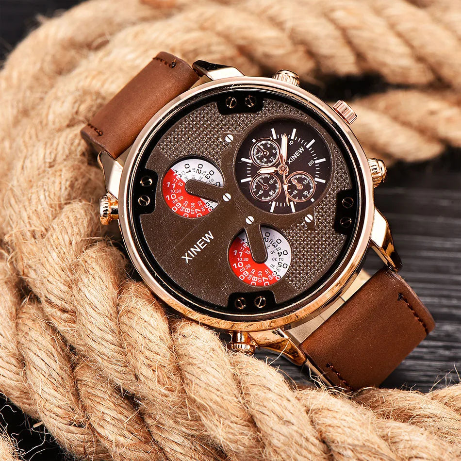 Montre Homme XINEW Quartz Nylon Casual – Fashion Student Sport Tendance Montre Homme