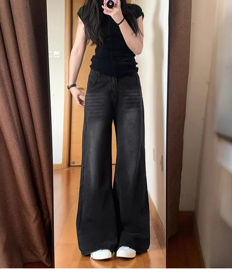 Damen-Jeans Warme Fleece-Hose Gerader Schnitt Schmal Samtig Weich Vintage – Bequeme gefütterte Denim-Hose | Winter
