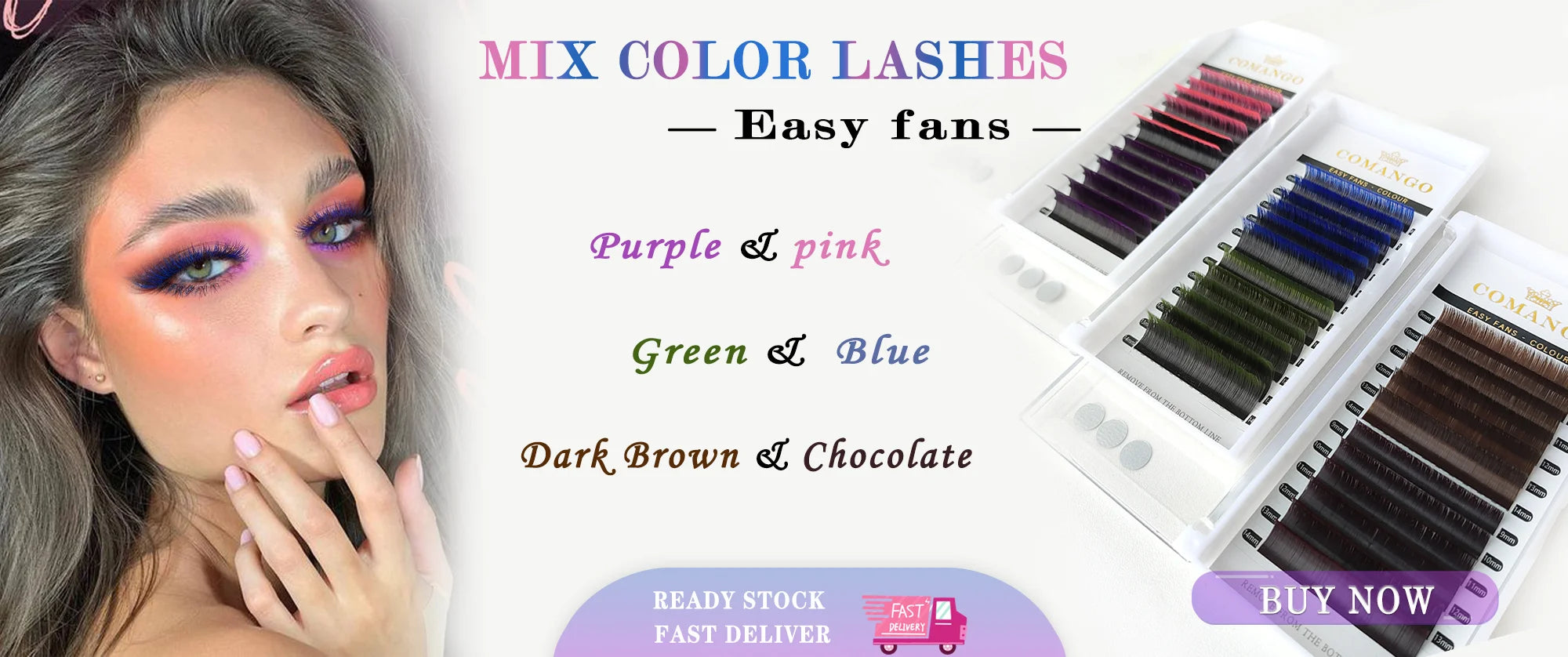 Extensions Cils CoMango Fox Anime Spire – Fans Pré-faits Volume Naturel | Fournisseur Maquillage