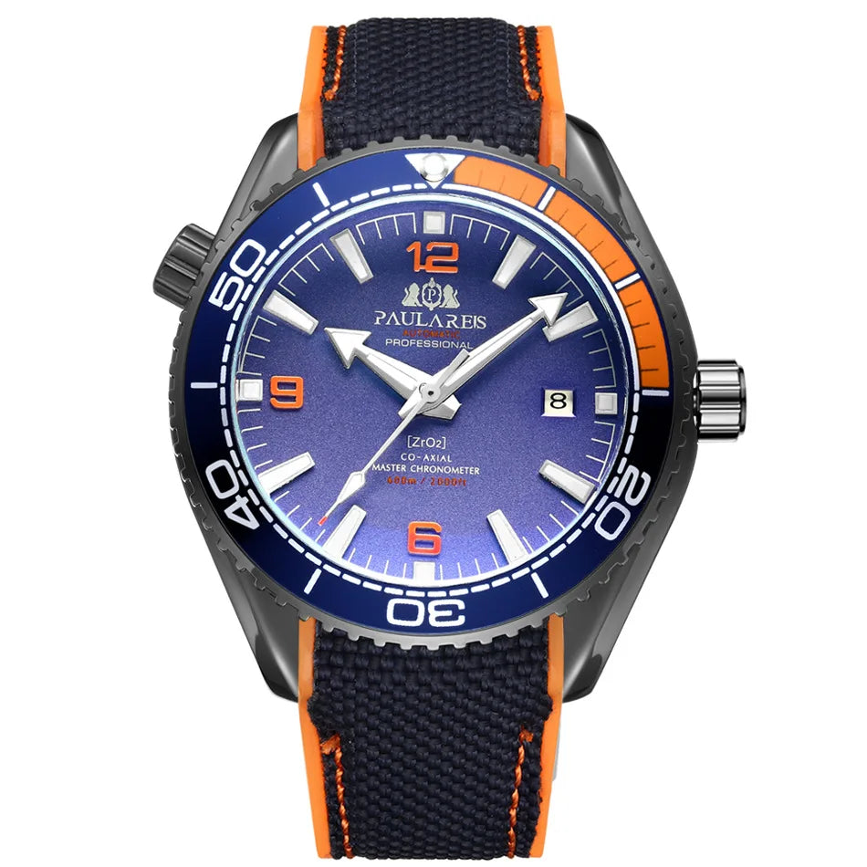 Montre Homme Automatique Mécanique Luxe – Bracelet Caoutchouc Lumineux Étanche Calendrier