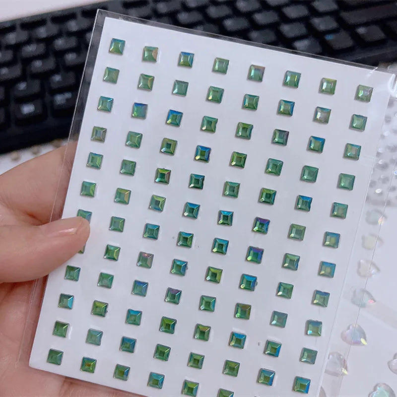 Stickers Strass Visage Jetables – Diamants Acryliques Crystal Larme & Yeux | Maquillage Scène & Festival