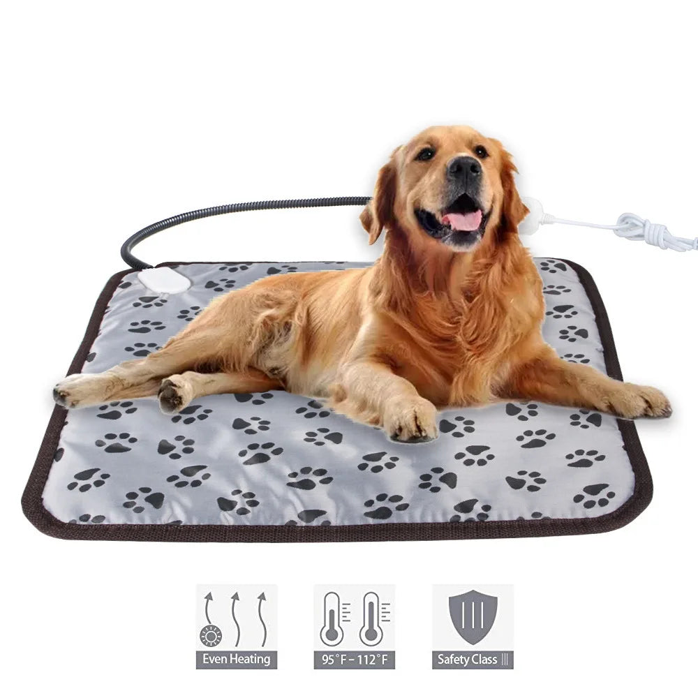 Couverture Chauffante Électrique Animaux Imperméable Anti-Morsure Résistante – Température Constante Réglable | Tapis Chauffant Chien Chat