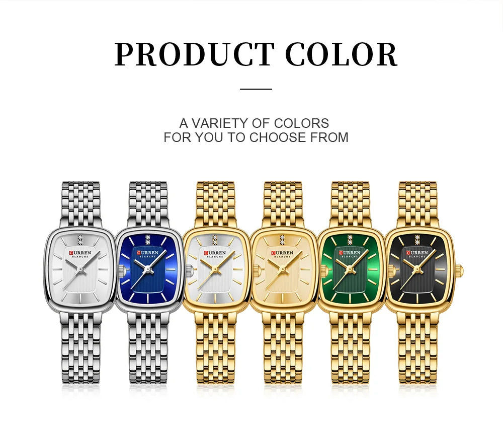Montre Femme CURREN Dress Fashion Quartz – Bracelet Acier Simple Élégante Intemporelle