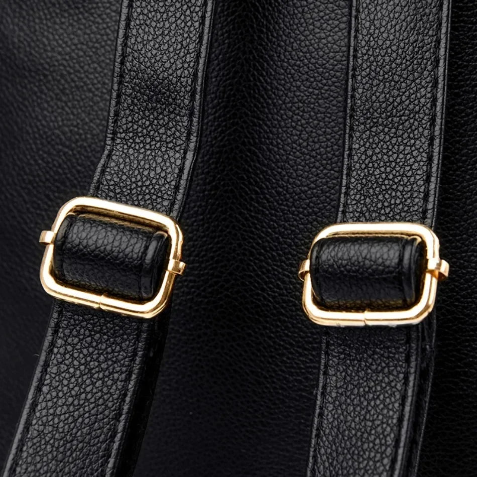 Damen Rucksack Leder Vintage Großes Fassungsvermögen – Schulrucksack Reise Daypack Schick