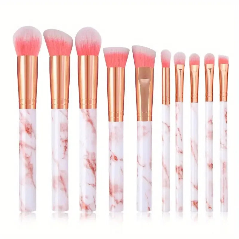 Set Pinceaux Maquillage Professionnel – Fond de Teint, Poudre, Fard à Paupières & Kabuki | Ultra-Doux & Précis