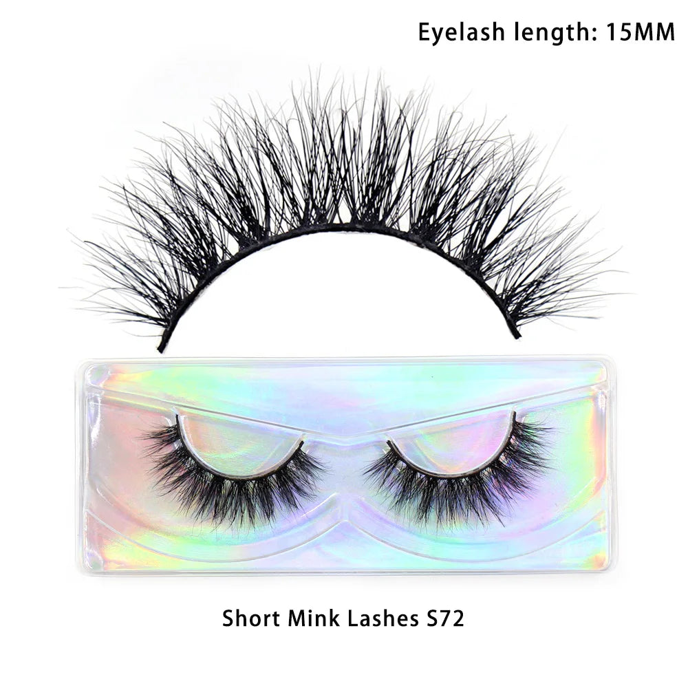 Faux Cils Naturels Courts Fluffy LEHUAMAO – Volume 12-15mm Wispy | Extension Cils Vison Maquillage