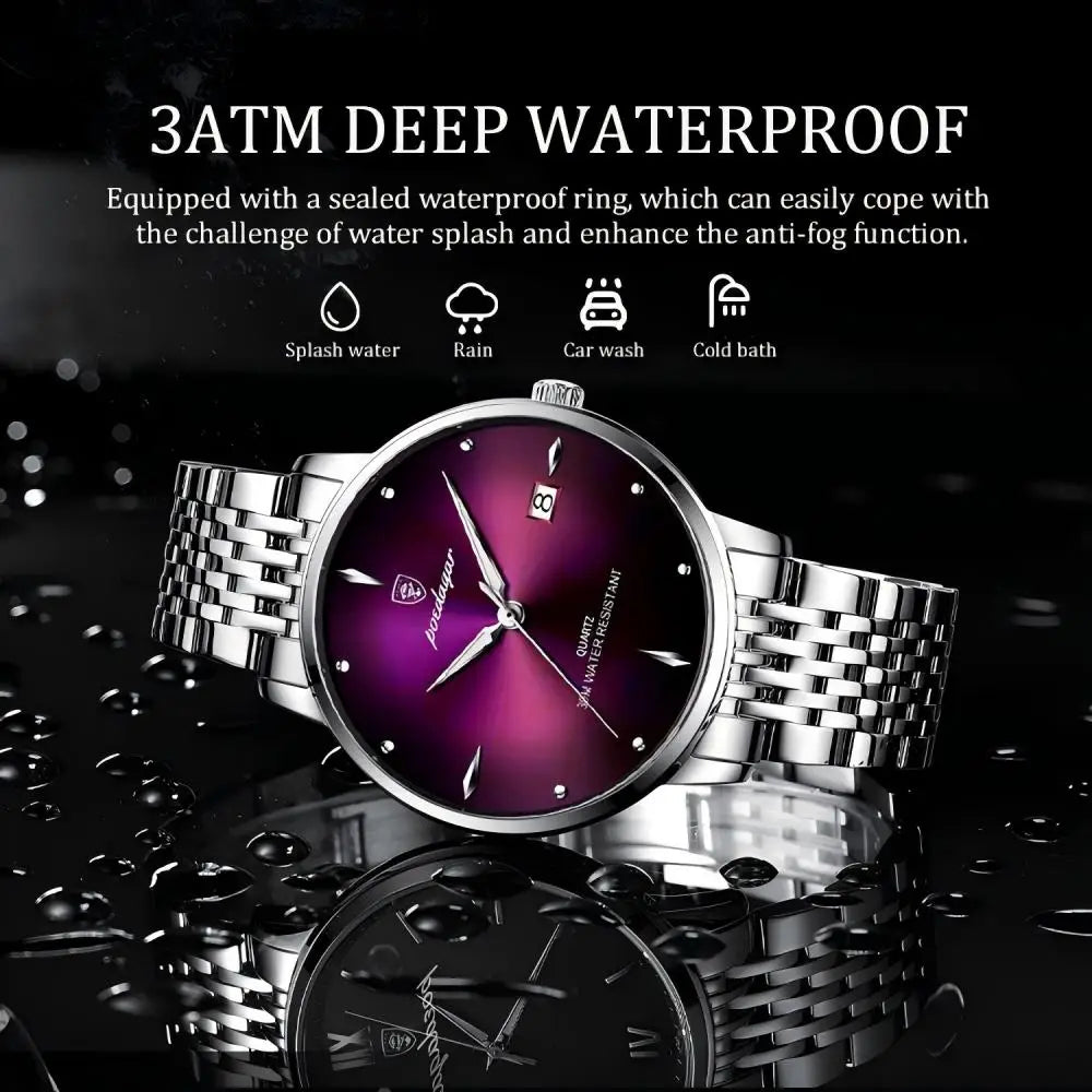 Montre Homme POEDAGAR Luxe Sport Quartz – Acier Lumineux Étanche Date Business