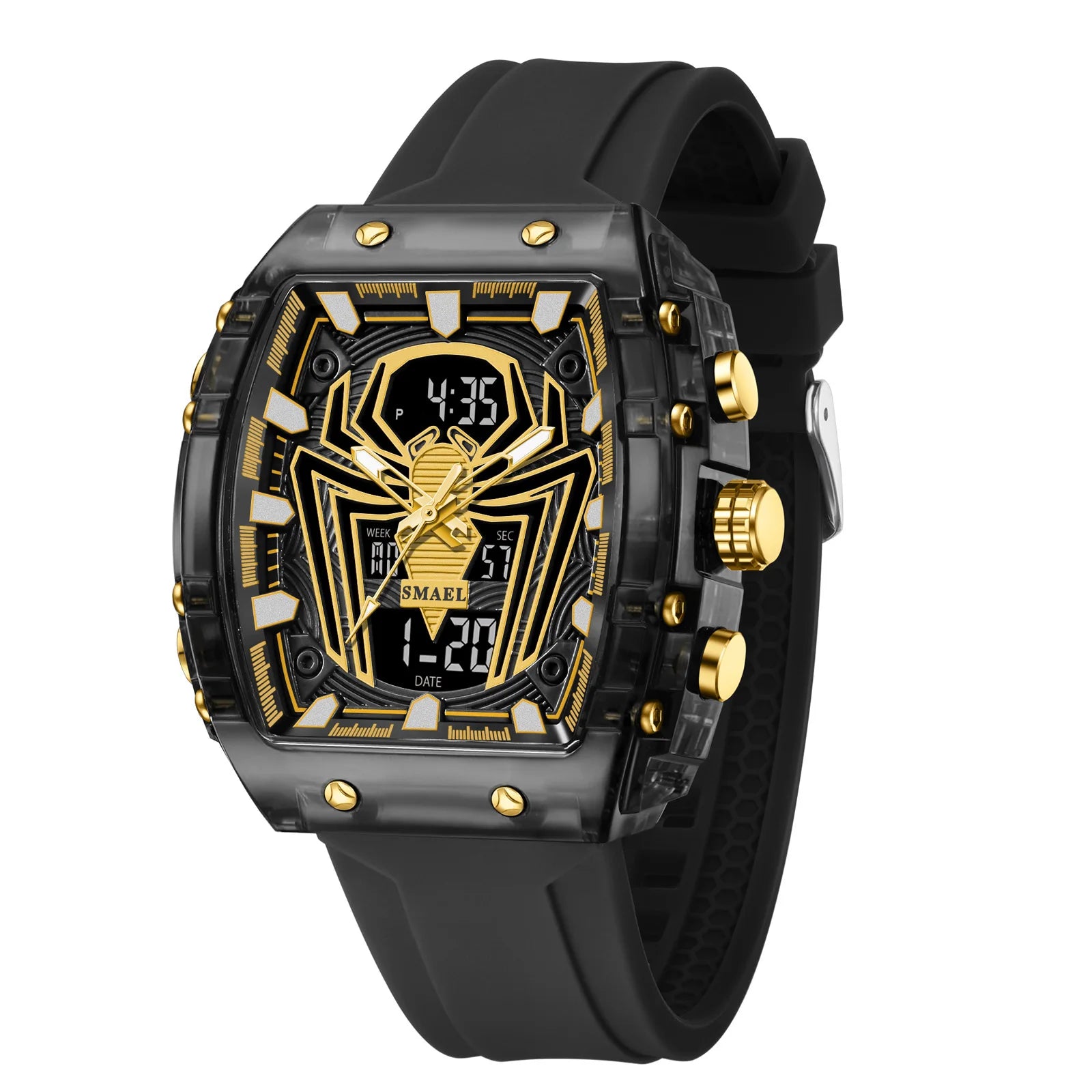 Montre Homme Digital Rectangle 8116 Double Fuseau – Sport Étanche 50M Électronique 2025