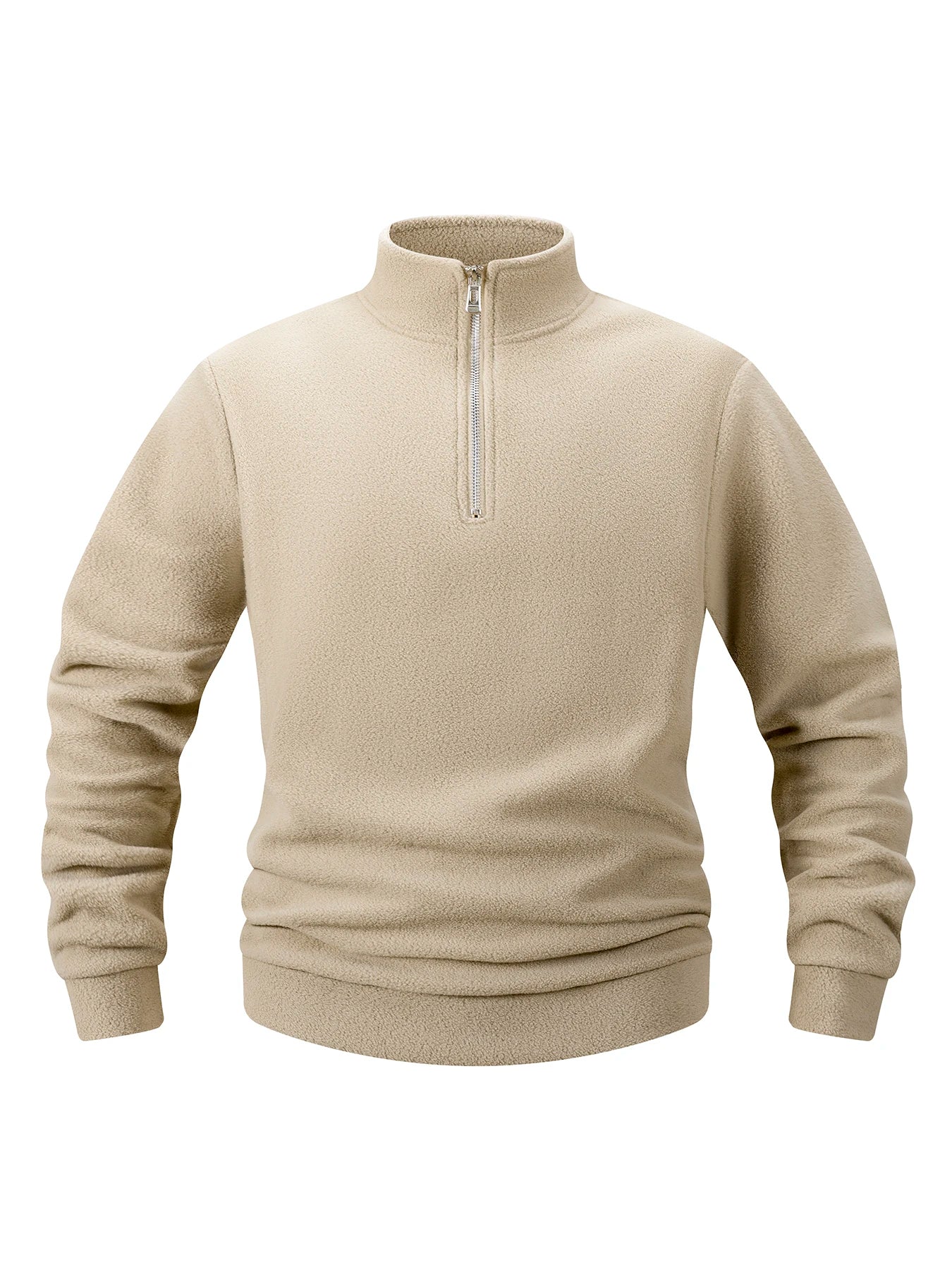 Sweatshirt Homme Polaire Casual Col Montant Quarter Zip – Pullover Sport Classique Confortable Grande Taille 3XL | Mode Homme
