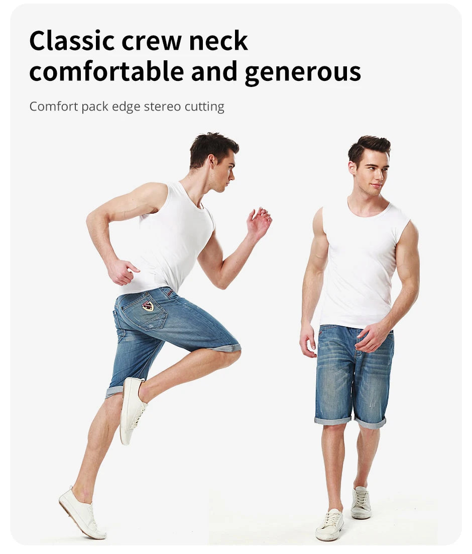 Lot 1/3/5 Débardeurs Homme Coton Sans Manches Slim Sport Fitness Respirant Larges Bretelles | Débardeur Coton Sport Premium