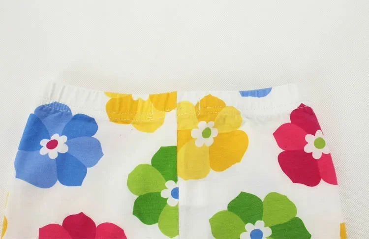 Legging Corsaire Fille Imprimé Fleurs – Pantalon Skinny Stretch Enfant Toutes Tenues 3-10 Ans