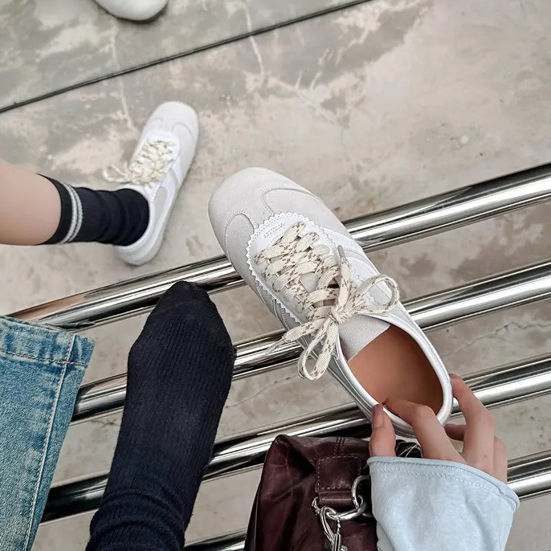 ASUMER Sneakers Suède Vache Femme 34-43 – Flat Confortables Casual Printemps Été