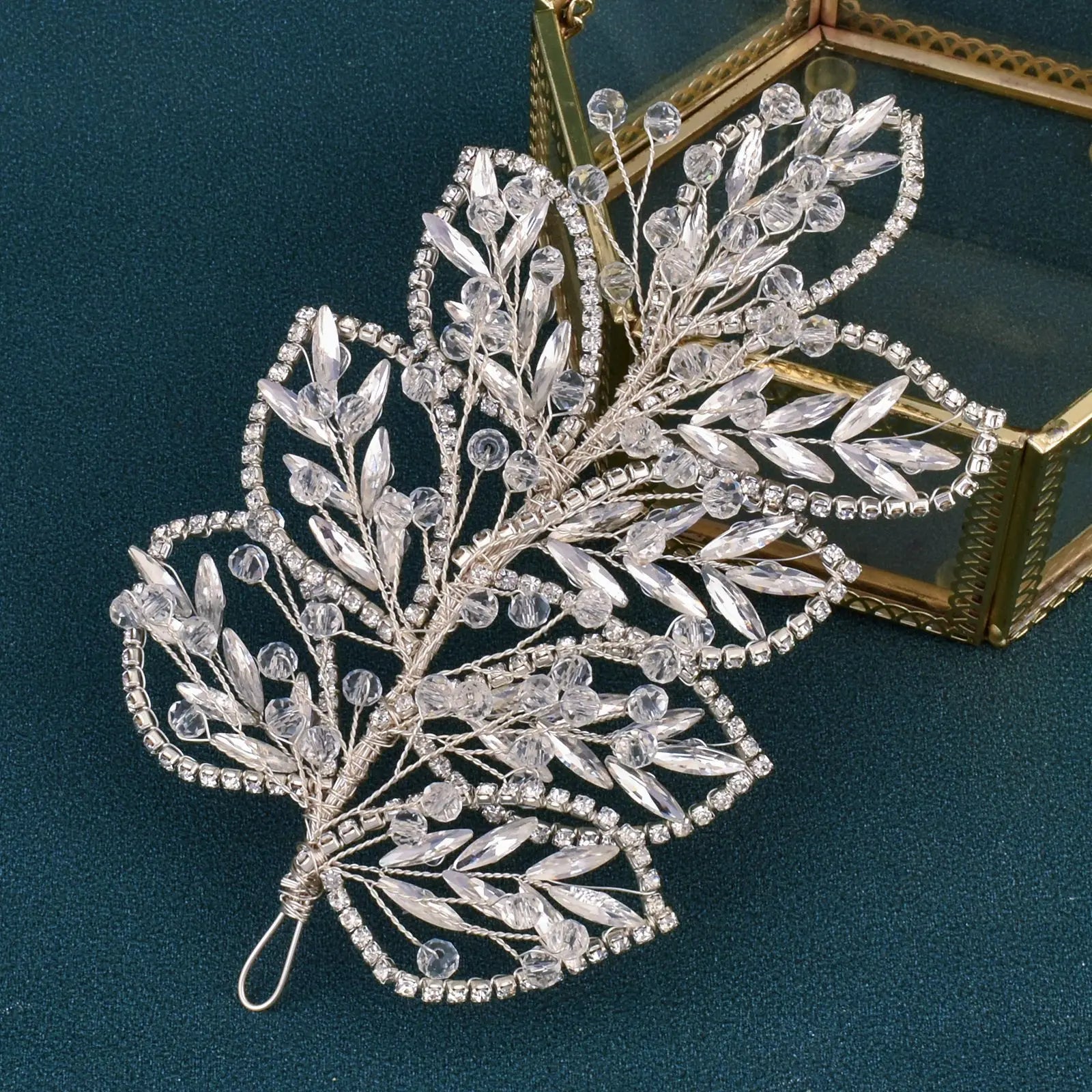 Diadème Cristal Mariée Luxe – Couronne Strass Rhinestone | Tiare Nuptiale Mariage, Soirée & Concours | Bijou de Tête Femme Premium