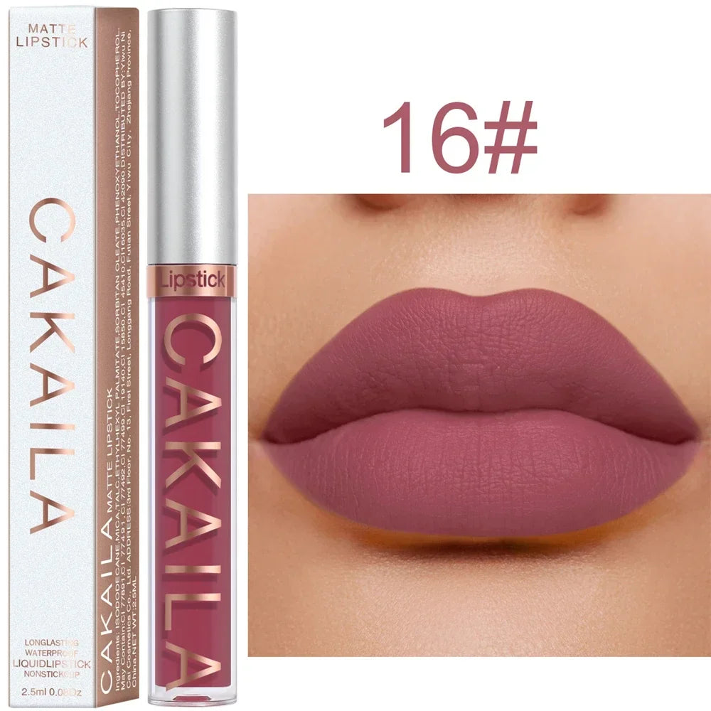 Gloss Velvet Mat Waterproof Longue Tenue – Texture Soyeuse & Hydratante | Cadeau Maquillage Femme